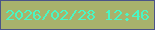 文字の大きさ：2、枠の色：4b5488、背景の色：a8b26c、文字の色：48f7c5 無料ブログパーツのブログ時計