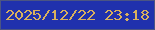 文字の大きさ：2、枠の色：4b5583、背景の色：2031ad、文字の色：d8b05e 無料ブログパーツのブログ時計