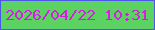 文字の大きさ：1、枠の色：4b57e8、背景の色：5cd262、文字の色：d41fe2 無料ブログパーツのブログ時計