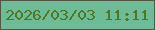 文字の大きさ：3、枠の色：4b5a44、背景の色：6ebb97、文字の色：507723 無料ブログパーツのブログ時計