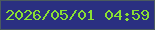 文字の大きさ：2、枠の色：4b5a5f、背景の色：2a2f81、文字の色：89df34 無料ブログパーツのブログ時計