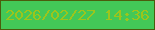 文字の大きさ：2、枠の色：4b5c0c、背景の色：43c857、文字の色：9cc51c 無料ブログパーツのブログ時計
