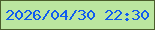 文字の大きさ：2、枠の色：4b5d2c、背景の色：bbe6a0、文字の色：0f5cef 無料ブログパーツのブログ時計