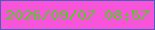 文字の大きさ：2、枠の色：4b5dbb、背景の色：f754da、文字の色：56c82d 無料ブログパーツのブログ時計