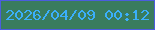 文字の大きさ：5、枠の色：4b5dde、背景の色：397c5e、文字の色：3baffb 無料ブログパーツのブログ時計