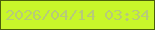 文字の大きさ：2、枠の色：4b5f0b、背景の色：c8f62a、文字の色：b7cb78 無料ブログパーツのブログ時計