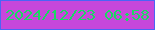 文字の大きさ：5、枠の色：4b64f6、背景の色：c747db、文字の色：1bd863 無料ブログパーツのブログ時計