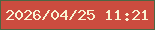 文字の大きさ：1、枠の色：4b6643、背景の色：cb4c3f、文字の色：f9f4d4 無料ブログパーツのブログ時計