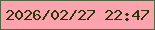 文字の大きさ：4、枠の色：4b6842、背景の色：fca3ad、文字の色：273607 無料ブログパーツのブログ時計