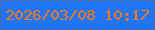 文字の大きさ：3、枠の色：4b6aaa、背景の色：1f75f6、文字の色：f5781c 無料ブログパーツのブログ時計