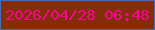 文字の大きさ：2、枠の色：4b6bb6、背景の色：852d08、文字の色：fa0593 無料ブログパーツのブログ時計