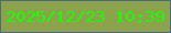 文字の大きさ：2、枠の色：4b6c7b、背景の色：8da24d、文字の色：17ff02 無料ブログパーツのブログ時計