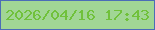 文字の大きさ：5、枠の色：4b6db7、背景の色：a1d695、文字の色：70c13b 無料ブログパーツのブログ時計