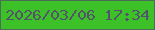 文字の大きさ：5、枠の色：4b6e58、背景の色：3cc228、文字の色：535469 無料ブログパーツのブログ時計