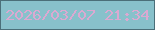 文字の大きさ：2、枠の色：4b6f79、背景の色：88c1cb、文字の色：dba9d1 無料ブログパーツのブログ時計