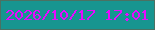 文字の大きさ：5、枠の色：4b7162、背景の色：179590、文字の色：e809ff 無料ブログパーツのブログ時計