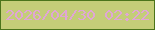 文字の大きさ：3、枠の色：4b741b、背景の色：c4cd78、文字の色：e0a6d5 無料ブログパーツのブログ時計