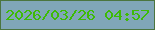 文字の大きさ：1、枠の色：4b753f、背景の色：80a6b8、文字の色：3dbb05 無料ブログパーツのブログ時計