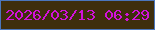 文字の大きさ：3、枠の色：4b76bd、背景の色：3e2e0d、文字の色：d212db 無料ブログパーツのブログ時計