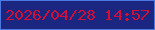 文字の大きさ：5、枠の色：4b78e2、背景の色：1b2680、文字の色：d10e38 無料ブログパーツのブログ時計