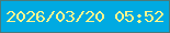 文字の大きさ：4、枠の色：4b7a7a、背景の色：00aae2、文字の色：fcf68e 無料ブログパーツのブログ時計