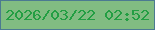 文字の大きさ：5、枠の色：4b7a91、背景の色：81bc82、文字の色：239e43 無料ブログパーツのブログ時計