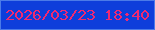 文字の大きさ：2、枠の色：4b7be8、背景の色：0e3edb、文字の色：f02971 無料ブログパーツのブログ時計
