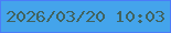 文字の大きさ：1、枠の色：4b7cf8、背景の色：44a4eb、文字の色：41635e 無料ブログパーツのブログ時計