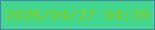 文字の大きさ：1、枠の色：4b82b0、背景の色：43d78f、文字の色：84d11d 無料ブログパーツのブログ時計