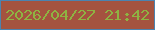 文字の大きさ：5、枠の色：4b83af、背景の色：a4533f、文字の色：8eb342 無料ブログパーツのブログ時計