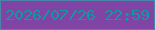 文字の大きさ：5、枠の色：4b84aa、背景の色：7f44a4、文字の色：1199a2 無料ブログパーツのブログ時計