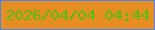 文字の大きさ：2、枠の色：4b85eb、背景の色：e68d24、文字の色：55bd0d 無料ブログパーツのブログ時計