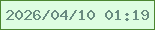 文字の大きさ：2、枠の色：4b8630、背景の色：ddfde1、文字の色：688a7f 無料ブログパーツのブログ時計
