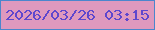 文字の大きさ：3、枠の色：4b86cd、背景の色：df99be、文字の色：5f47cd 無料ブログパーツのブログ時計
