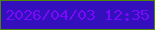 文字の大きさ：5、枠の色：4b8900、背景の色：3310bc、文字の色：7909fa 無料ブログパーツのブログ時計