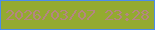 文字の大きさ：1、枠の色：4b8ceb、背景の色：94aa30、文字の色：b48582 無料ブログパーツのブログ時計