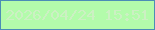 文字の大きさ：3、枠の色：4b8db6、背景の色：b3fbab、文字の色：ccf0c3 無料ブログパーツのブログ時計