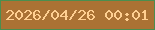 文字の大きさ：1、枠の色：4b8e4f、背景の色：ab7234、文字の色：ffcf91 無料ブログパーツのブログ時計