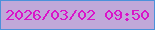 文字の大きさ：5、枠の色：4b91da、背景の色：c0a8d9、文字の色：d914c9 無料ブログパーツのブログ時計