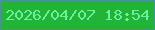 文字の大きさ：3、枠の色：4b9297、背景の色：23b338、文字の色：67f39b 無料ブログパーツのブログ時計
