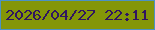 文字の大きさ：1、枠の色：4b92c4、背景の色：849608、文字の色：301560 無料ブログパーツのブログ時計