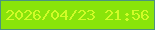 文字の大きさ：4、枠の色：4b947e、背景の色：89e40a、文字の色：d0fb28 無料ブログパーツのブログ時計