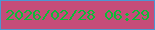 文字の大きさ：3、枠の色：4b96d2、背景の色：c54c79、文字の色：0dbb37 無料ブログパーツのブログ時計
