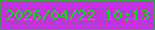 文字の大きさ：4、枠の色：4b9851、背景の色：be36da、文字の色：04dc12 無料ブログパーツのブログ時計