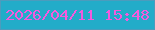 文字の大きさ：2、枠の色：4b9cbd、背景の色：22acc9、文字の色：f45add 無料ブログパーツのブログ時計