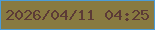文字の大きさ：4、枠の色：4b9cd7、背景の色：887a41、文字の色：5c3b36 無料ブログパーツのブログ時計