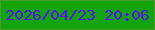 文字の大きさ：3、枠の色：4b9d29、背景の色：13a40b、文字の色：5311f1 無料ブログパーツのブログ時計