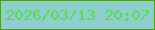 文字の大きさ：3、枠の色：4b9d29、背景の色：8ecfcc、文字の色：55db58 無料ブログパーツのブログ時計