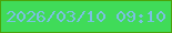 文字の大きさ：3、枠の色：4ba20b、背景の色：40db59、文字の色：7bc0e2 無料ブログパーツのブログ時計