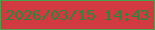 文字の大きさ：3、枠の色：4ba24c、背景の色：d03a40、文字の色：27883a 無料ブログパーツのブログ時計